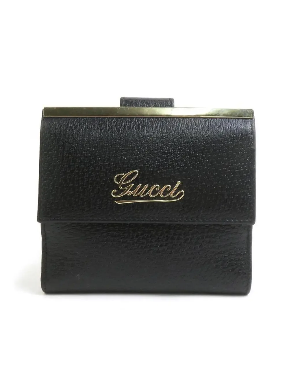 Auth Gucci Bifold Wallet Black #280386G17B